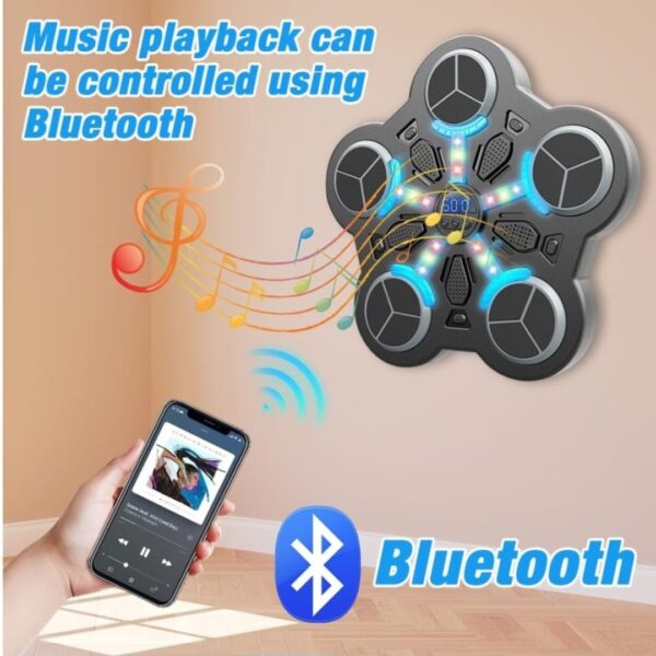 Music Boxing Machine, Boxing Machine Wall Mounted, Smart Music Boxing Machine with Boxing Gloves, 3-Level Speed Boxing Wall Punch Pad Game for Children Home  Exercises
