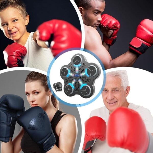Music Boxing Machine, Boxing Machine Wall Mounted, Smart Music Boxing Machine with Boxing Gloves, 3-Level Speed Boxing Wall Punch Pad Game for Children Home  Exercises