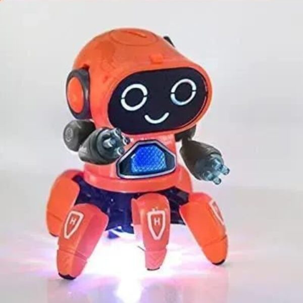 INTELLIGENT Bot Robot Dancing with Music and Led Flashing Lights Electronic Toys for 10 Year Old (Orange) 02